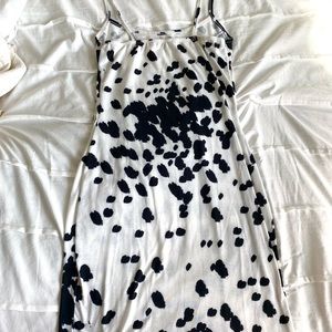 tight body con cow print dress
